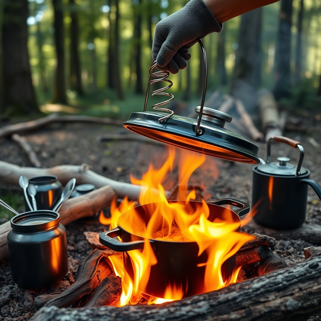 dutch oven lid lifter in action